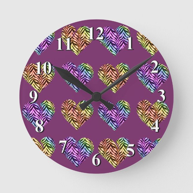 Tiger Heart 2 Round Clock (Front)