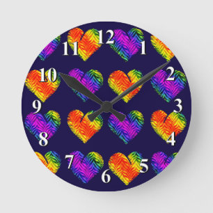 Tiger Heart 3 Round Clock