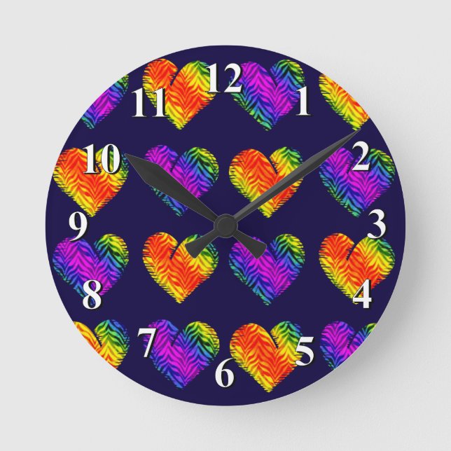 Tiger Heart 3 Round Clock (Front)
