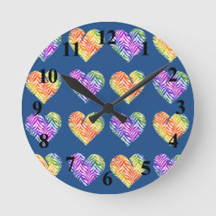 Tiger Heart 4 Round Clock