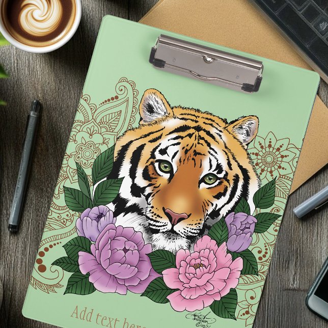 Tiger Henna Pink Purple  Clipboard (Creator Uploaded)