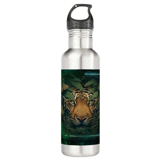 Tiger hiding in Foliage               710 Ml Water Bottle (Front)