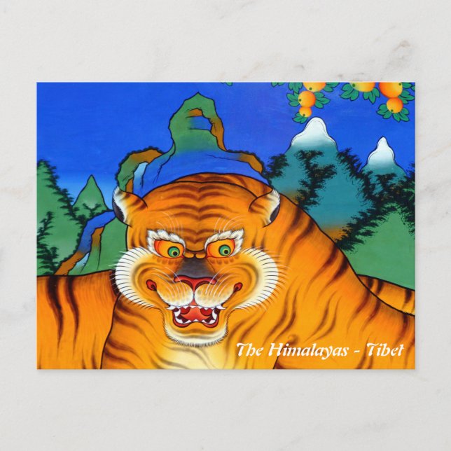 Tiger, Himalayas, jungle Nepal / Tibet Postcard (Front)