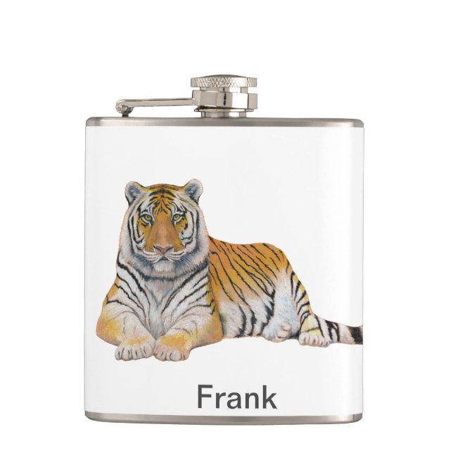 Tiger Hip Flask (Front)