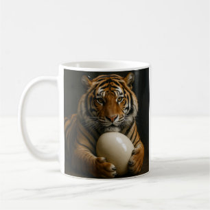Tiger Holding Egg Coffee Mug