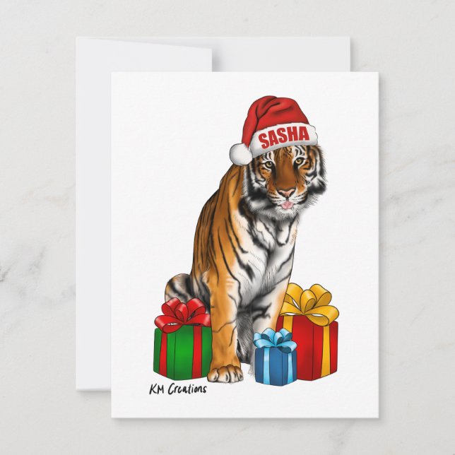 Tiger - holiday card (Front)