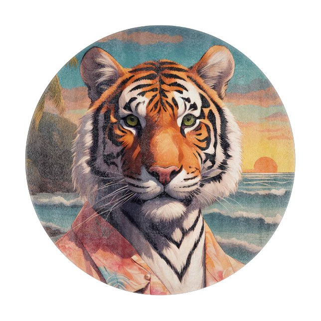 Tiger Holiday Cutting Board (Front)
