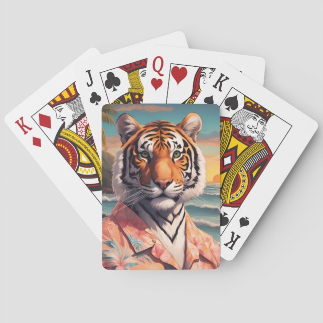 Tiger Holiday Playing Cards (Back)
