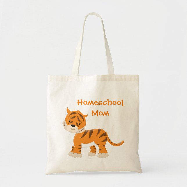 Tiger Homeschool Mum Tote Bag (Front)