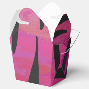 Tiger Hot Pink and Black Print Favour Box
