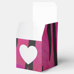 Tiger Hot Pink and Black Print Favour Box