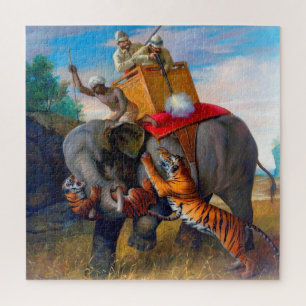 Tiger Hunting Briton Rivière 1920  Jigsaw Puzzle