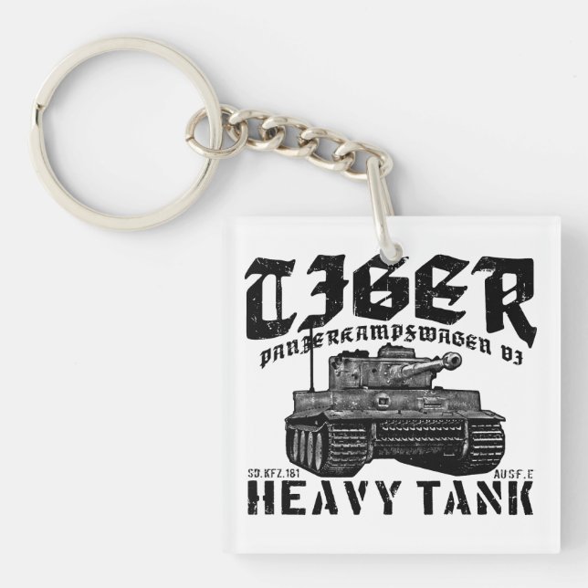 Tiger I Acrylic Keychain (Front)