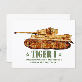 Tiger I World War Two German Heavy Tank Panzer WW2 Postcard