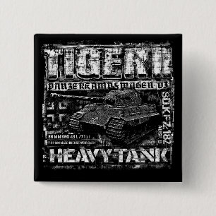 Tiger II 15 Cm Square Badge