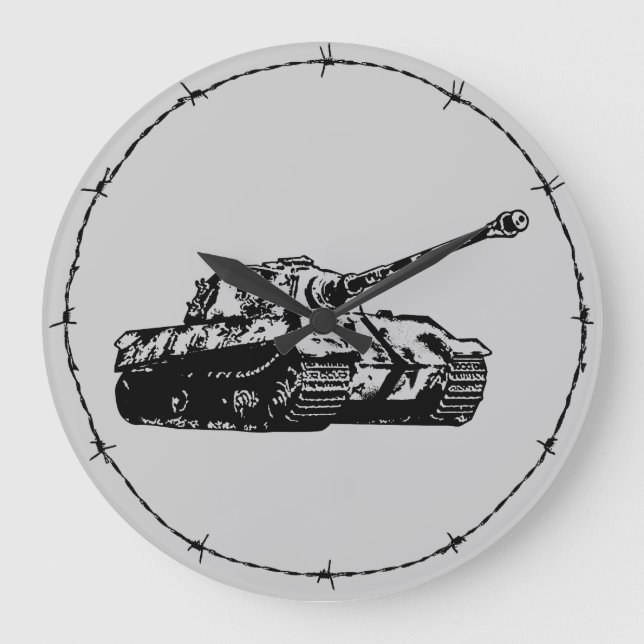 Tiger II Acrylic Wall Clock (Front)