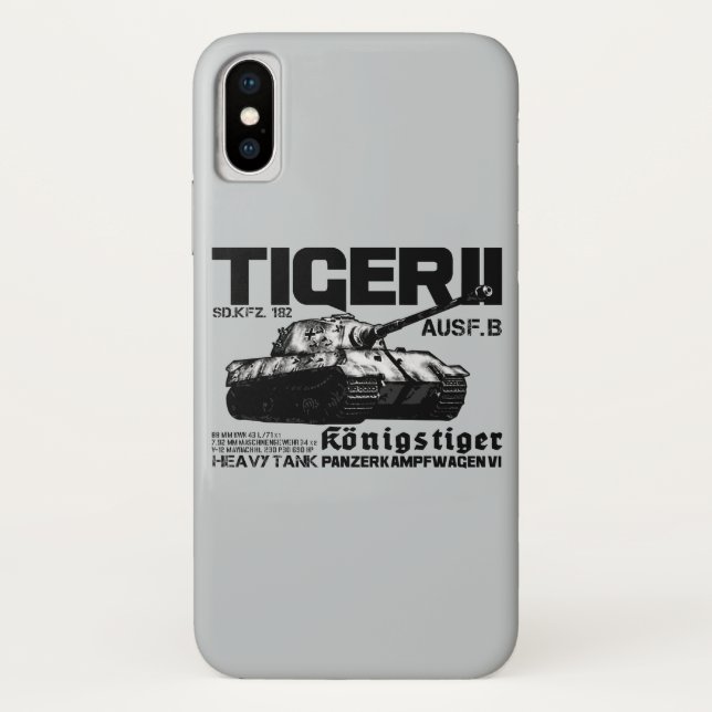 Tiger II Doodle Portable Speaker Case-Mate iPhone Case (Back)