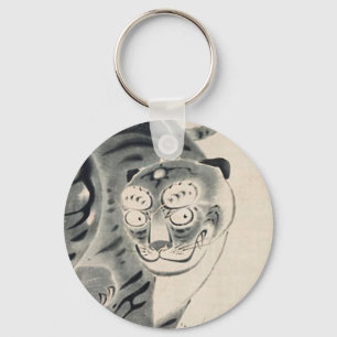Tiger Illustration by Ito Jakuchu Key Ring