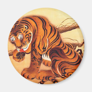 Tiger Illustration by Ito Jakuchu Magnet