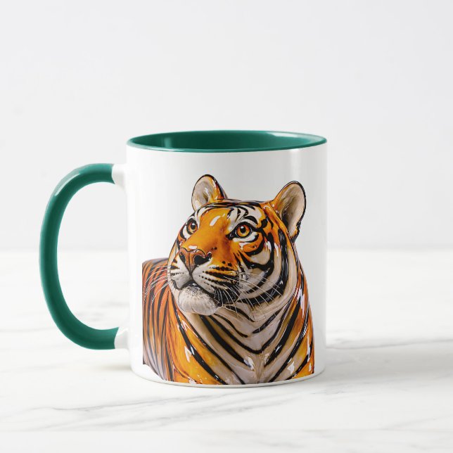 Tiger illustration detailed  mug (Left)