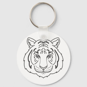 Tiger Illustration Key Ring