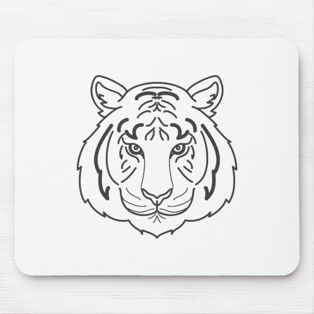 Tiger Illustration Mouse Pad (Front)