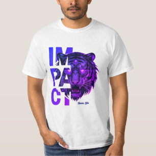 Tiger 'IMPACT' - Bold Purple Aesthetic T-Shirt