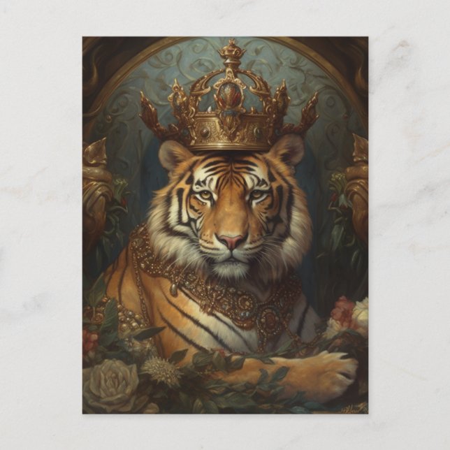 Tiger in a Crown Postcard (Front)