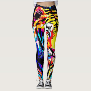 Tiger in a Floral Dream Leggings