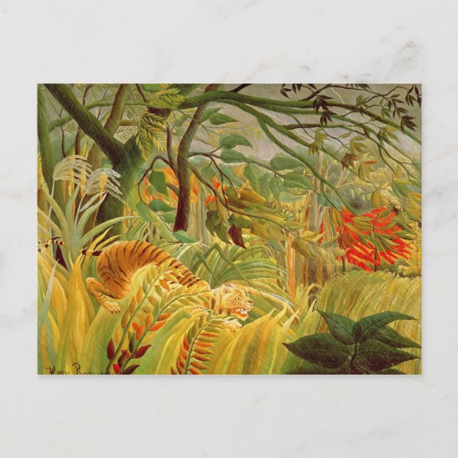 Tiger in a Tropical Storm  1891 Postcard (Front)