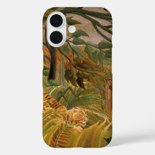 Tiger in a Tropical Storm by Henri Rousseau iPhone 16 Case