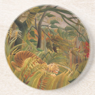 Tiger in a Tropical Storm by Henri Rousseau Coaster