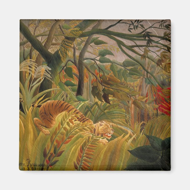 Tiger in a Tropical Storm by Henri Rousseau Magnet (Front)