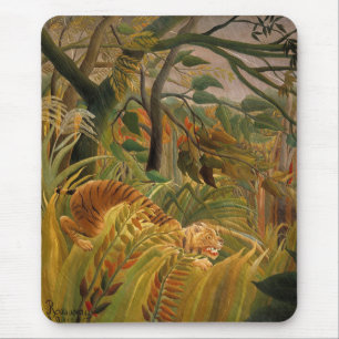 Tiger in a Tropical Storm by Henri Rousseau Mouse Pad