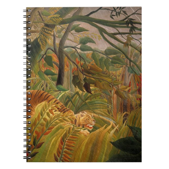 Tiger in a Tropical Storm by Henri Rousseau Notebook (Front)