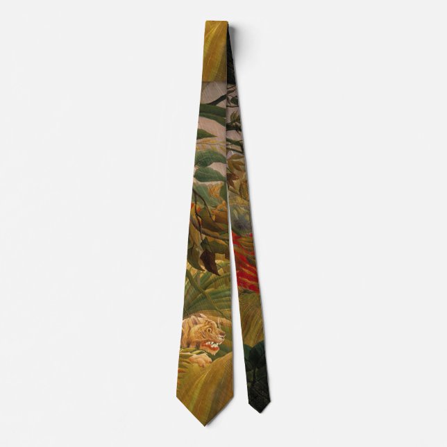 Tiger in a Tropical Storm by Henri Rousseau Tie (Front)