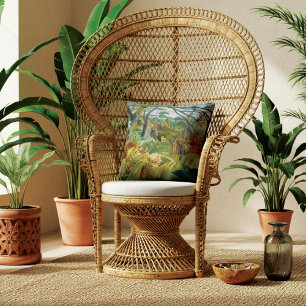 Tiger in a Tropical Storm Henri Rousseau Cushion