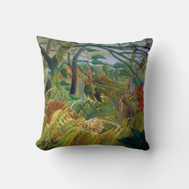 Tiger in a Tropical Storm, Rousseau Cushion (Front)