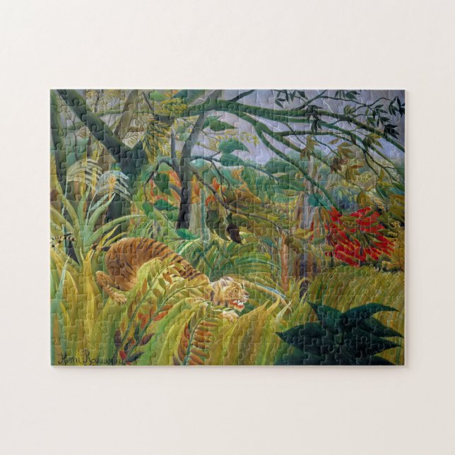 Tiger in a Tropical Storm, Rousseau Jigsaw Puzzle (Horizontal)