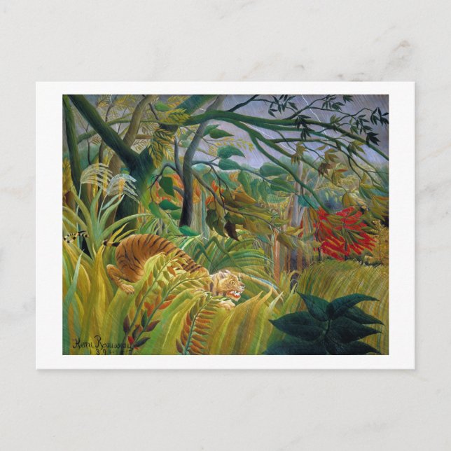 Tiger in a Tropical Storm, Rousseau Postcard (Front)