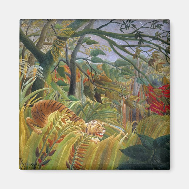 Tiger in a Tropical Storm (Surprised!) Rousseau Magnet (Front)