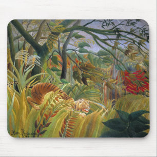 Tiger in a Tropical Storm (Surprised!) Rousseau Mouse Pad