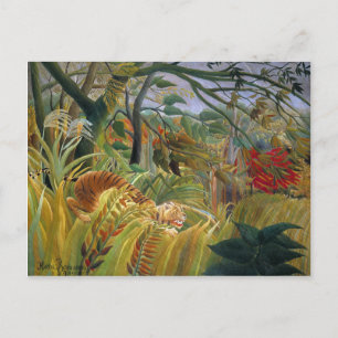 Tiger in a Tropical Storm (Surprised!) Rousseau Postcard
