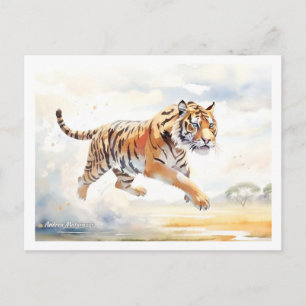 Tiger in Action 2 Postcard