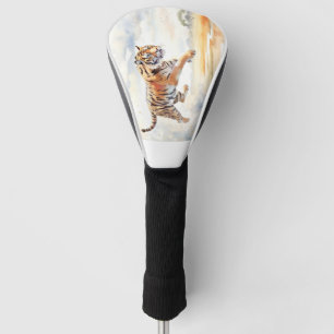 Tiger in Action Golf Head Cover