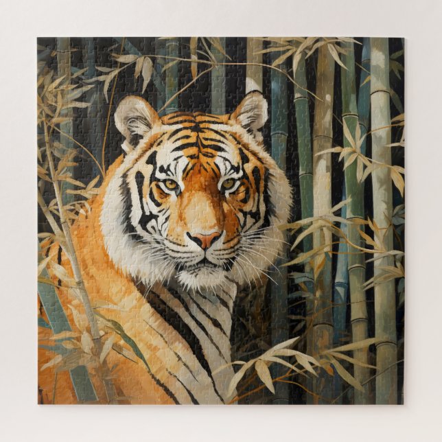 Tiger in Bamboo Forest Jigsaw Puzzle (Vertical)