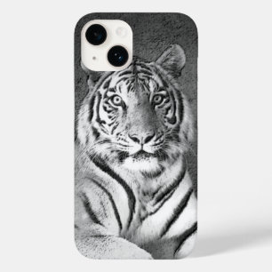 Tiger in Black and White Case-Mate iPhone 14 Case