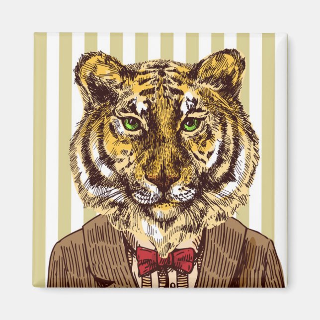 Tiger In Evening Wear Magnet (Front)