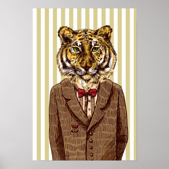 Tiger In Evening Wear Poster (Front)