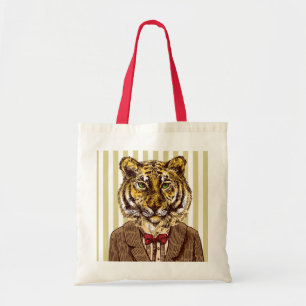 Tiger In Evening Wear Tote Bag
